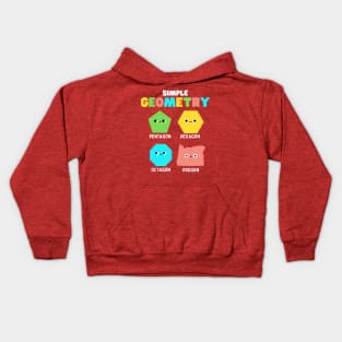 Simple Geometry Math Cute Faces Funny Shapes Oregon Kids Hoodie